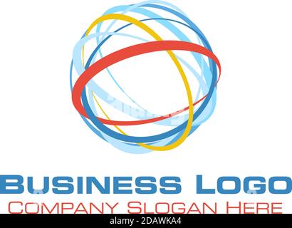 Dynamic modern company logo, branding Stock Vector