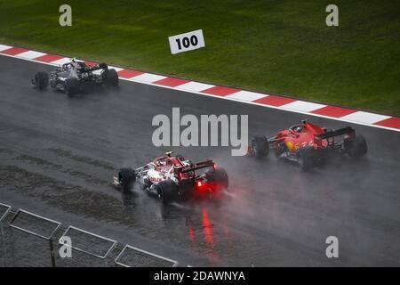 Tuzla near Istanbul, Turkey. 15th November, 2020. GIOVINAZZI Antonio (ita), Alfa Romeo Racing ORLEN C39, LECLERC Charles (mco), Scuderia Ferrari SF1000, action during the Formula 1 DHL Turkish Grand Prix 2020, from November 13 to 15, 2020 on the Intercity Istanbul Park, in Tuzla, near Istanbul, Turkey - Photo Florent Gooden / DPPI / LM Credit: Gruppo Editoriale LiveMedia/Alamy Live News Stock Photo