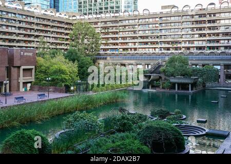 Residential buildings in the Barbican Estate, London England United Kingdom UK Stock Photo