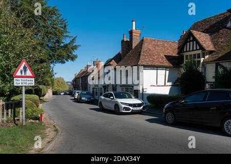 Street view of the village of Egerton, Kent, UK Stock Photo