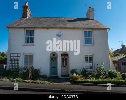 A pair of cottages in the village of Egerton, Kent, UK Stock Photo