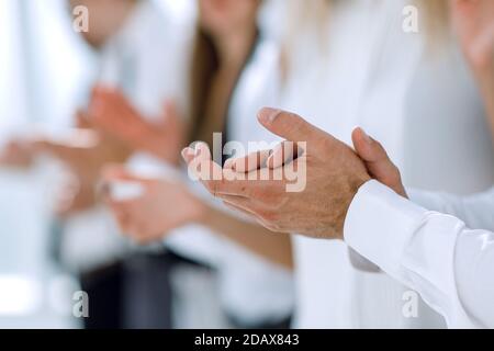 business background.business team standing ovation Stock Photo