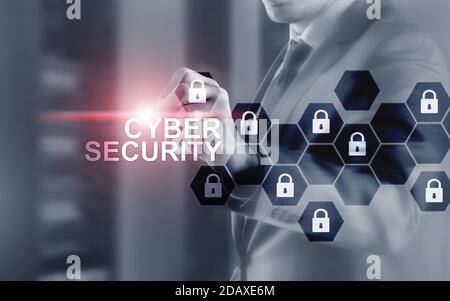 Cyber security 2021. Organization Data Protection concept. Stock Photo