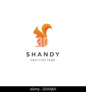 Creative squirrel logo design Stock Vector