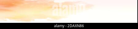 Realistic yellow-orange watercolor panoramic texture on a white background - illustration Stock Vector