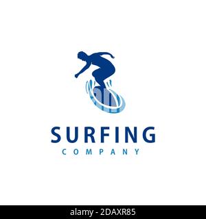 Surf logo with man silhouette vector Stock Vector Image & Art - Alamy