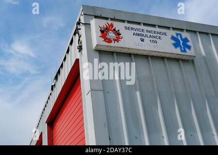 Illustration picture shows the firemen station in Beauraing, Saturday 09 May 2020. BELGA PHOTO BRUNO FAHY Stock Photo