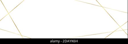 Bright golden lines on white background - Vector illustration Stock Vector