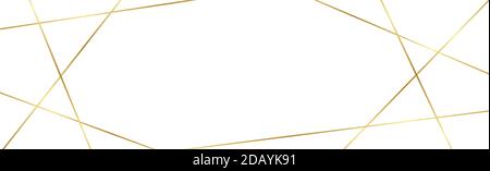 Bright golden lines on white background - Vector illustration Stock Vector
