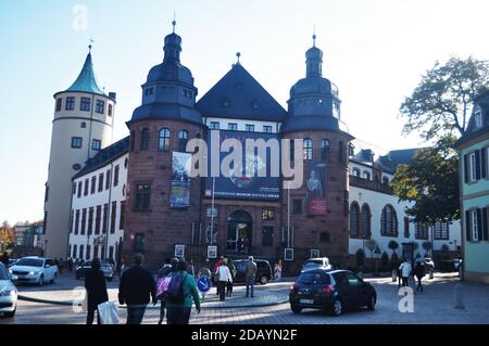 Historical Museum of Palatinate or Historisches Museum der Pfalz for german people and foreign travelers walking travel visit in old town at Speyer on Stock Photo