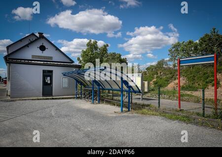 Illustration picture shows the railway station in Philippeville, Tuesday 09 June 2020. BELGA PHOTO VIRGINIE LEFOUR Stock Photo