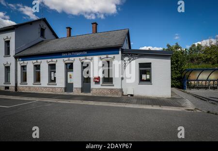 Illustration picture shows the railway station in Philippeville, Tuesday 09 June 2020. BELGA PHOTO VIRGINIE LEFOUR Stock Photo