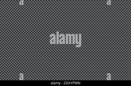 Panoramic texture of black and gray carbon fiber - illustration Stock Vector