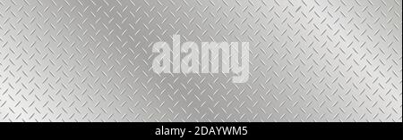 Texture panorama of silver metal with reflection Stock Vector