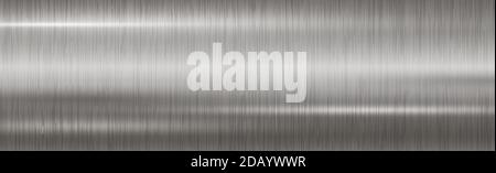 Texture panorama of silver metal with reflection Stock Vector