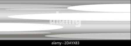 Texture panorama of silver metal with reflection Stock Vector