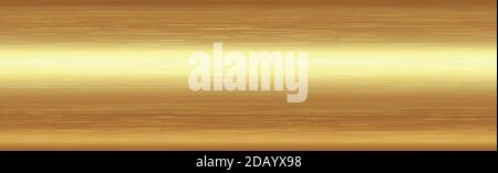 Golden metal panorama texture with reflection Stock Vector
