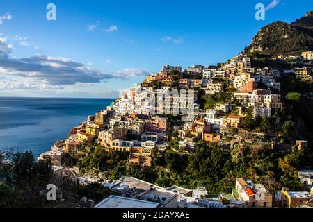 Positano, Amalfi Coast (Province of Salerno), in Campania, Italy Stock