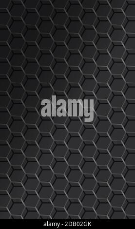 Black perforated background with black holes and glow - Illustration Stock Photo