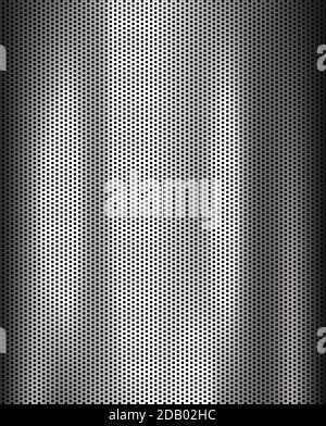 Silver perforated iron with white reflections - Illustration Stock Vector