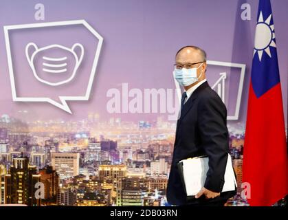 Taipei, Taiwan. 16th Nov, 2020. John DENG Chen-chung, Minister wearing a face mask attends the 31st APEC Ministerial Meeting Press Conference at the National Development Council. Credit: SOPA Images Limited/Alamy Live News Stock Photo