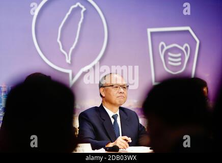 Taipei, Taiwan. 16th Nov, 2020. John DENG Chen-chung, Minister without Portfolio speaks to the media during the 31st APEC Ministerial Meeting Press Conference at the National Development Council, in Taipei. Credit: SOPA Images Limited/Alamy Live News Stock Photo