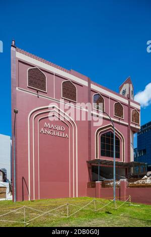 Architecture of the iconic Masid Angullia mosque, Singapore. 2020 Stock ...