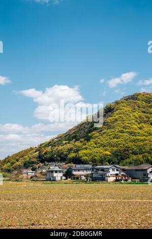 Japanese countryside village Kibitsu in Okayama, Japan Stock Photo