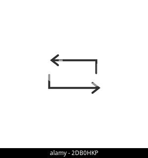 Repetitive process icon with square arrows explanation. Icon reflect ...