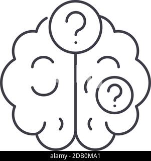 Problems concept icon, linear isolated illustration, thin line vector, web design sign, outline concept symbol with editable stroke on white Stock Vector
