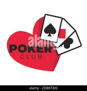 Poker casino club gambling and play cards isolated icon Stock Vector