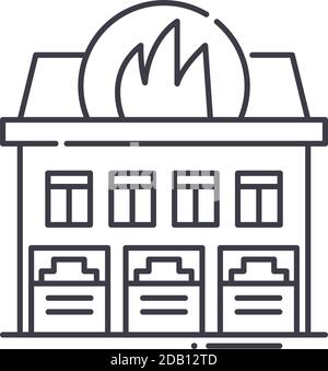 Post office icon, linear isolated illustration, thin line vector, web design sign, outline concept symbol with editable stroke on white background. Stock Vector