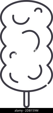 Pop candy icon, linear isolated illustration, thin line vector, web design sign, outline concept symbol with editable stroke on white background. Stock Vector