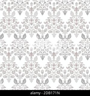 Vector textured print. Damask Seamless vintage pattern. Can be used for wallpaper, fabric, invitation Stock Vector