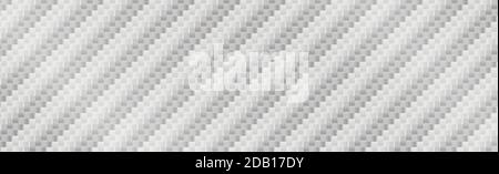 Panoramic texture of white and gray carbon fiber -illustration Stock Vector