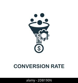 Conversion Rate icon. Simple element from website development collection. Filled Conversion Rate icon for templates, infographics and more Stock Vector