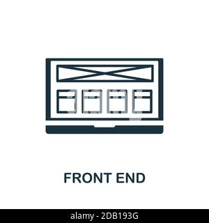 Front End icon. Simple element from website development collection. Filled Front End icon for templates, infographics and more Stock Vector