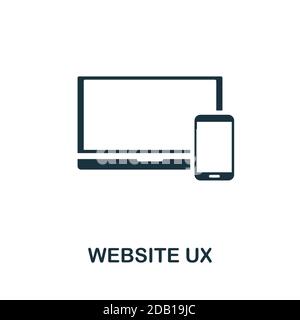 Website Ux icon. Simple element from website development collection. Filled Website Ux icon for templates, infographics and more Stock Vector
