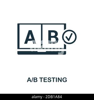 A/B Testing icon. Simple element from website development collection. Filled A/B Testing icon for templates, infographics and more Stock Vector