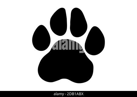 Paw Print icon. Vector on white Stock Vector