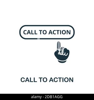 Call To Action icon. Simple element from website development collection. Filled Call To Action icon for templates, infographics and more Stock Vector