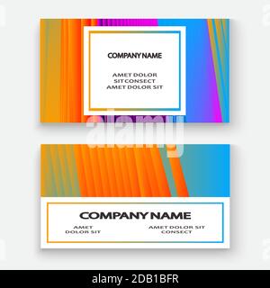 Minimal cover set design vector illustration. Neon blurred yellow  blue gradient. Abstract retro 80s style texture geometric pattern lines. Striped mi Stock Vector