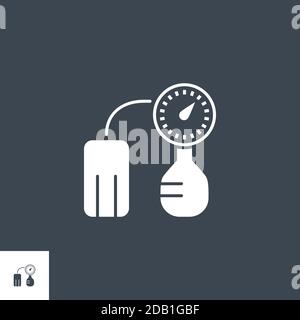 Tonometer related vector glyph icon. Stock Vector