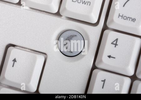 keyboard sleeping key sleepcomputer on white background Stock Photo