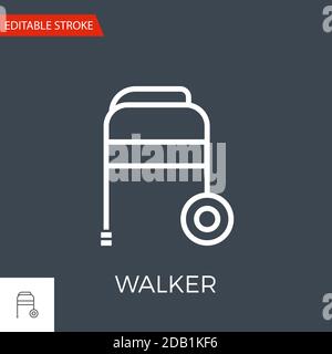 Walker Vector Icon Stock Vector