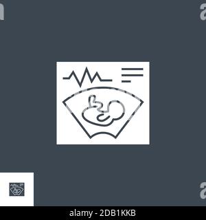 Ultrasound related vector glyph icon. Stock Vector