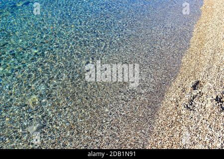 Beach on Adriatic sea, Senj touristic destination, Croatia Stock Photo