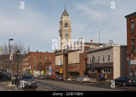 MONTPELIER, VERMONT, USA - FEBRUARY, 20, 2020: City view of the capital city of Vermont at winter Stock Photo