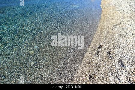 Beach on Adriatic sea, Senj touristic destination, Croatia Stock Photo