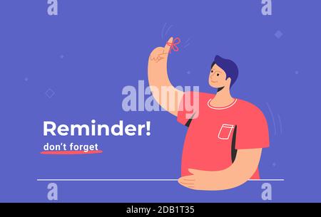 Reminder, do not forget an important task Stock Vector